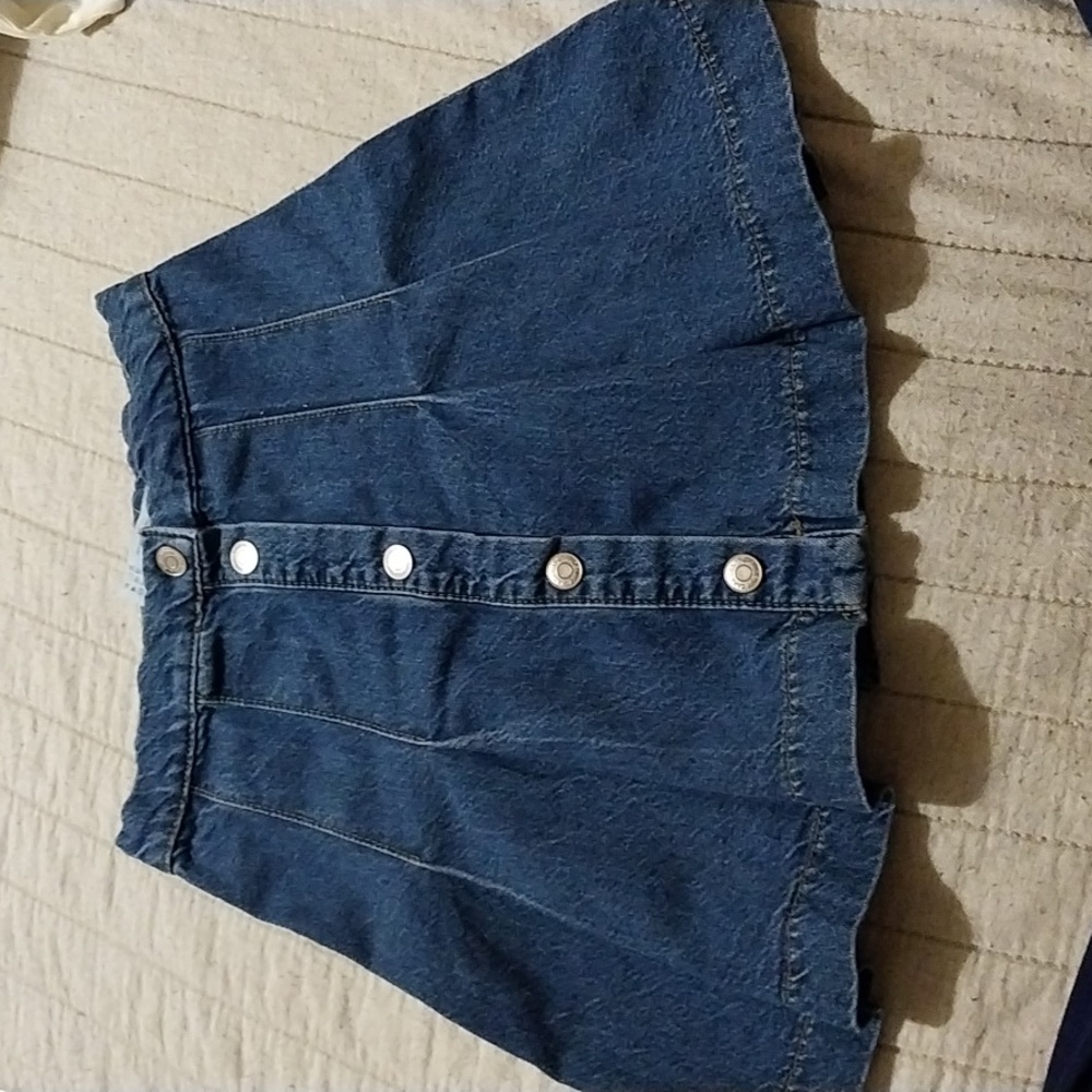 Zara denim skirt bottom up color blue size 11-12y